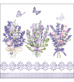 Napkin 33 Lovely lavender white FSC Mix