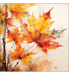 Napkin 33 Vibrant leaves FSC Mix