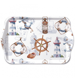 Tray melamine 13x21 cm Welcome aboard