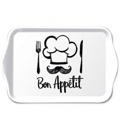 Tray melamine 13x21 cm Chef white