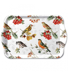 Tray melamine 13x21 cm Autumn birds