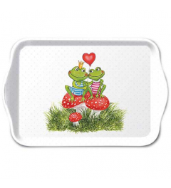 Tray melamine 13x21 cm Frogs in love