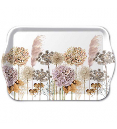 Tray melamine 13x21 cm Dried flowers