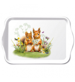 Tray melamine 13x21 cm Little squirrels