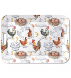 Tray melamine 33x47 cm Chicken farm