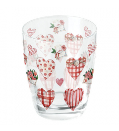 Water glass 0.25 L Lovely hearts