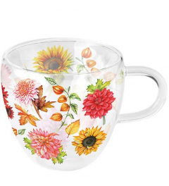 Double-walled glass 0.2 L Autumn blooming
