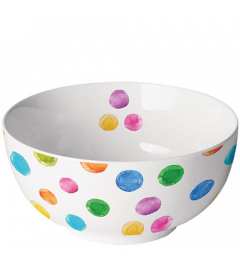 Bowl Polka dots white