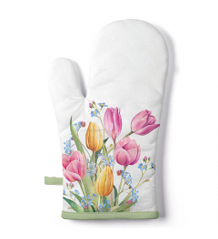 Oven mitt Tulips bouquet