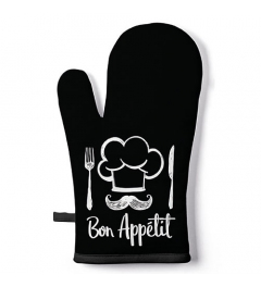 Oven mitt Chef black