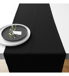 Table runner 40x150 cm Uni black