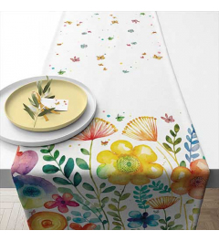 Table runner 40x150 cm Vibrant spring white