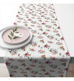 Table runner 40x150 cm Charlotte white