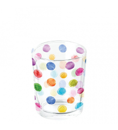 Tea light holder Polka dots white