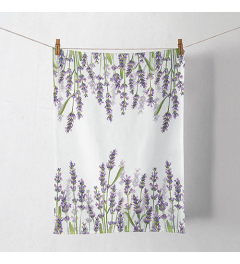 Kitchen towel Lavender shades white