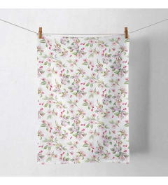 Kitchen towel Spring blossom white