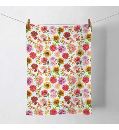 Kitchen towel Autumn blooming