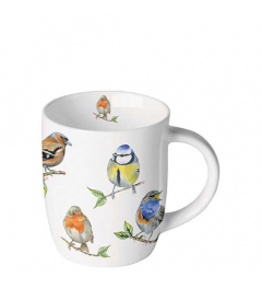 Mug 0.2 L Bird species white