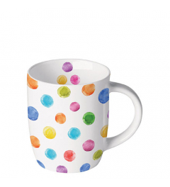 Mug 0.2 L Polka dots white