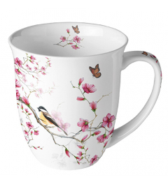 Mug 0.4 L Bird & blossom white