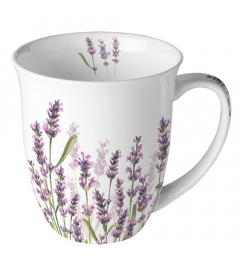 Mug 0.4 L Lavender shades white