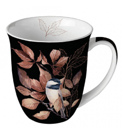 Mug 0.4 L Lovely chickadee black