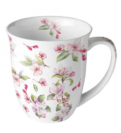 Mug 0.4 L Spring blossom white