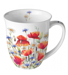 Mug 0.4 L Poppies and cornflowers