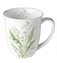 Mug 0.4 L Lily of the valley white