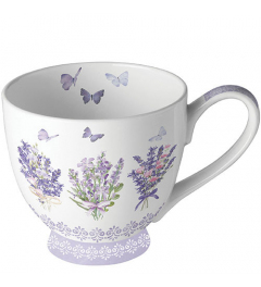 Mug 0.45 L Lovely lavender white