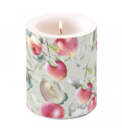 Candle big Fresh apples green