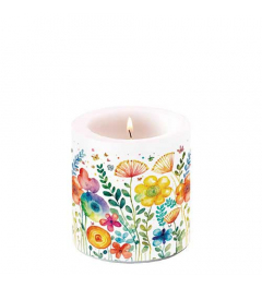 Candle small Vibrant spring white