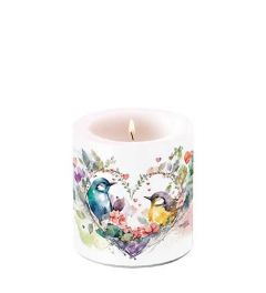 Candle small Loving birds