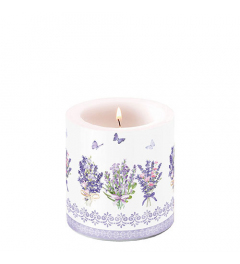 Candle small Lovely lavender white