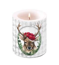 Candle medium Deer in frame