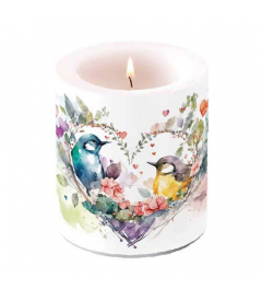 Candle medium Loving birds