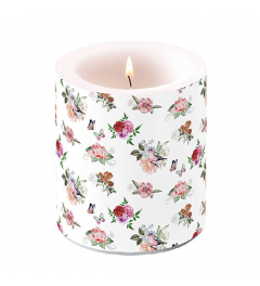 Candle medium Charlotte white