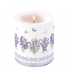 Candle medium Lovely lavender white