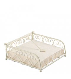 Napkin Holder Heart big cream