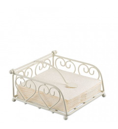 Napkin Holder Heart small cream