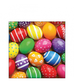 Napkin 25 Painted Easter eggs FSC Mix
