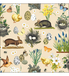 Napkin 33 Easter time cream FSC Mix