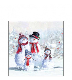 Napkin 25 Snowman with hat FSC Mix