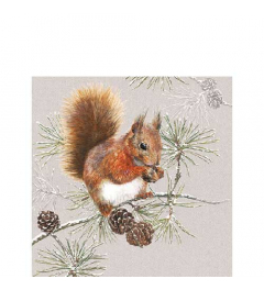 Napkin 25 Squirrel in winter FSC Mix