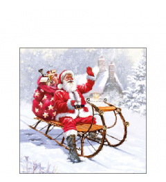 Napkin 25 Santa on sledge FSC Mix