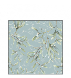 Napkin 25 Mistletoe all over green FSC Mix