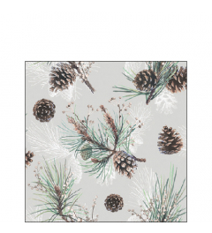 Napkin 25 Pine cone all over FSC Mix