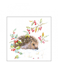 Napkin 25 Hedgehog in winter FSC Mix