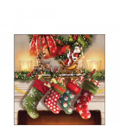 Napkin 25 Hanging stockings FSC Mix