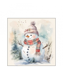 Napkin 25 Snowman in nature FSC Mix